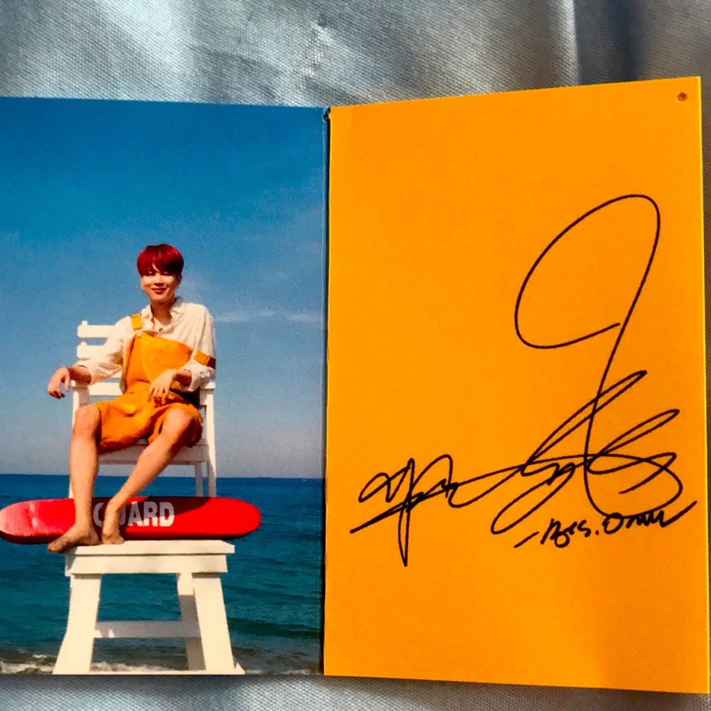 Bts autographs jimin